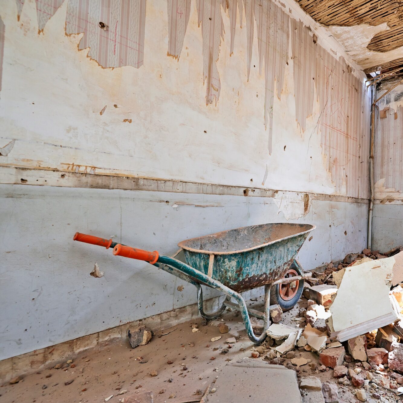 Abandoned room under demolition