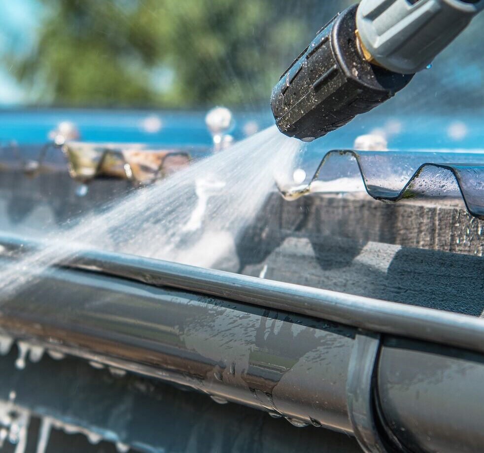 Rain Gutters Pressure Cleaning